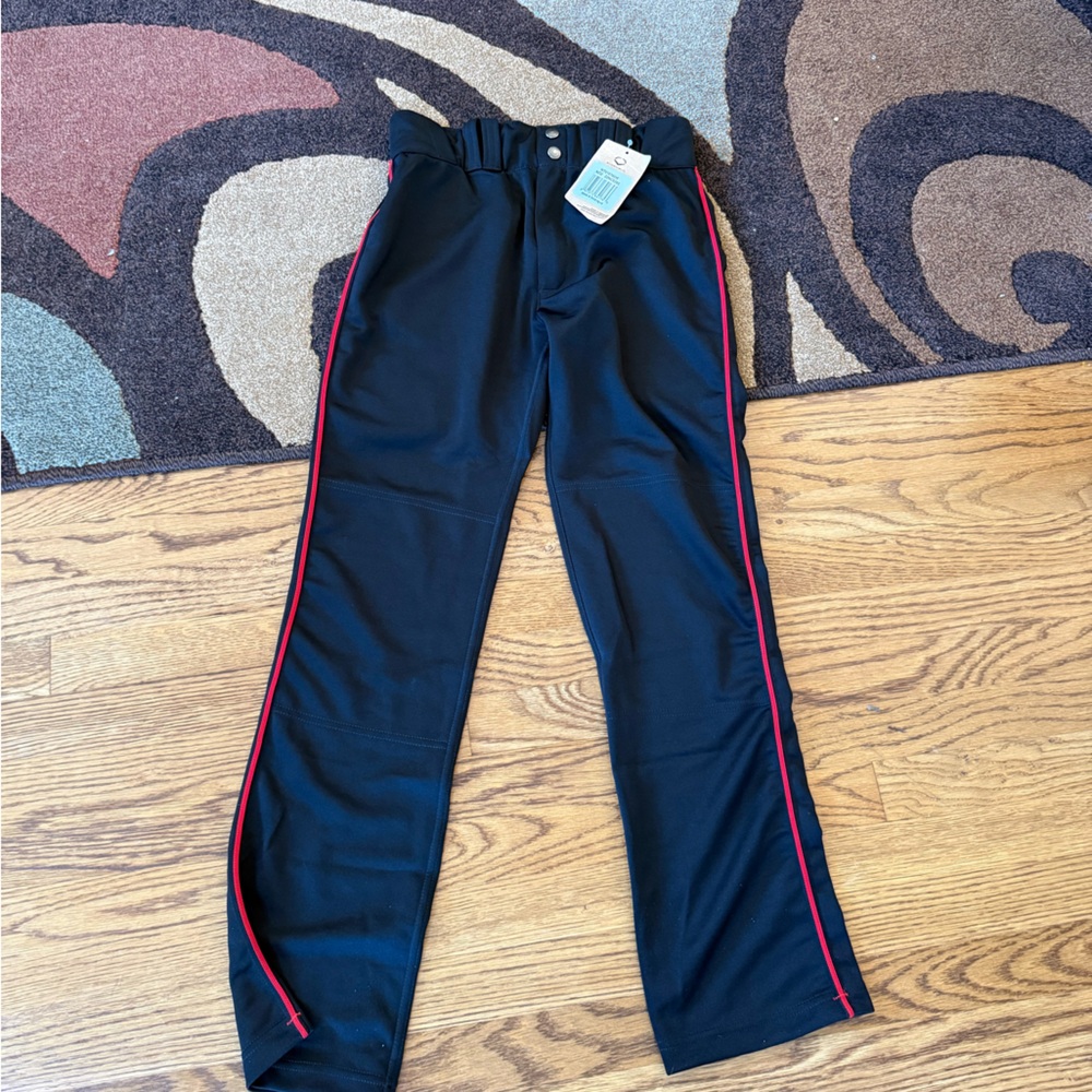 Baseball pants black and red